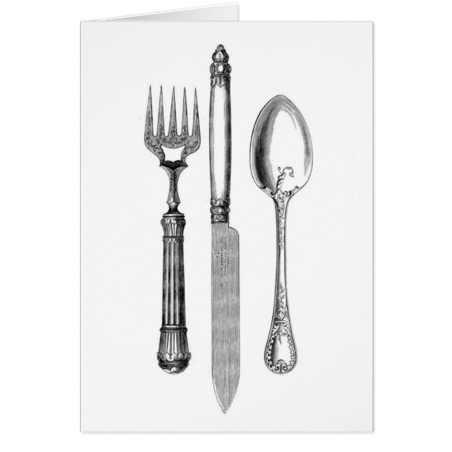 Antique knife fork and spoon combo Decoration (Front)