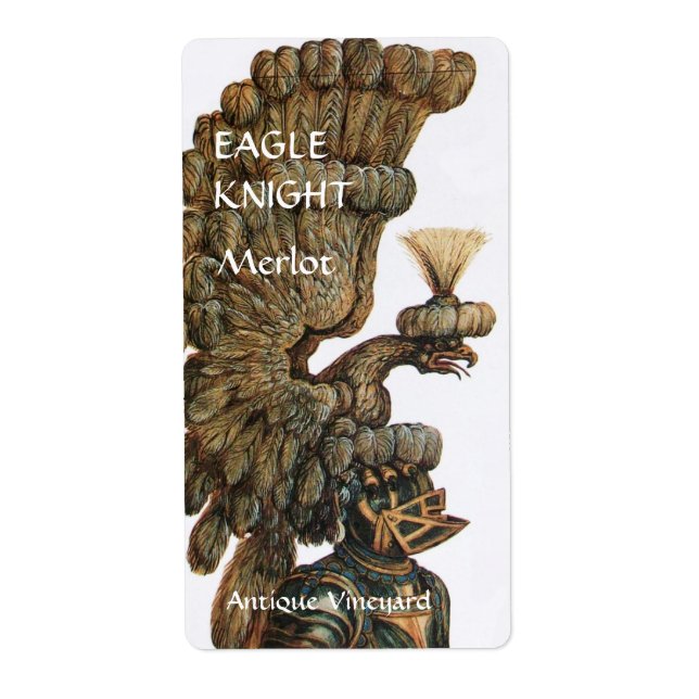 ANTIQUE KNIGHT HELMET AND EAGLE WINGS Wine Tasting (Front)