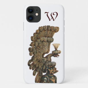 ANTIQUE KNIGHT HELMET WITH EAGLE monogram iPhone 11 Case
