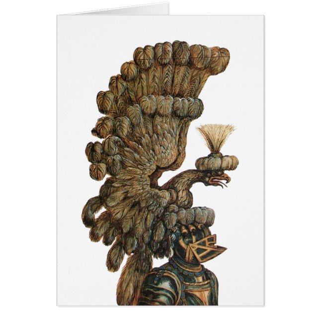 ANTIQUE KNIGHT HELMET WITH EAGLE Parchment (Front)