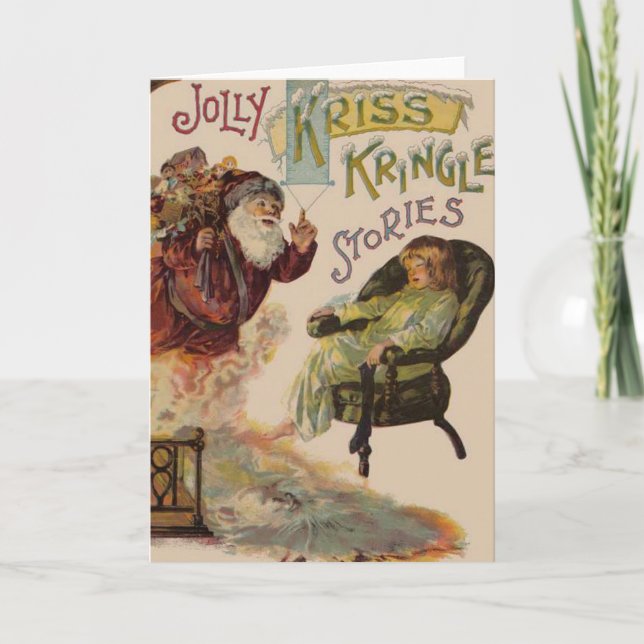 Antique Kris Kringle Sanga Claus Holiday Card (Front)