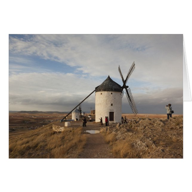 Antique La Mancha windmills, with visitors (Front Horizontal)