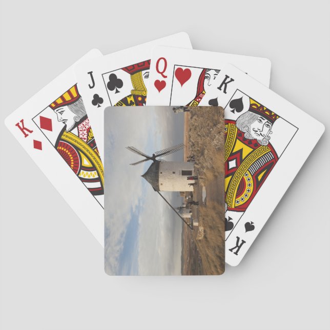Antique La Mancha windmills, with visitors Playing Cards (Back)