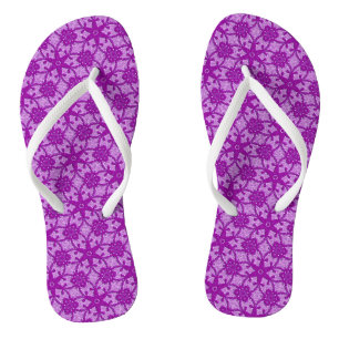Antique lace - amethyst purple flip flops