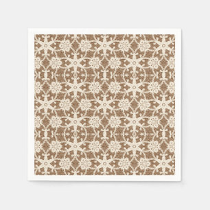Antique lace - cream and brown napkin