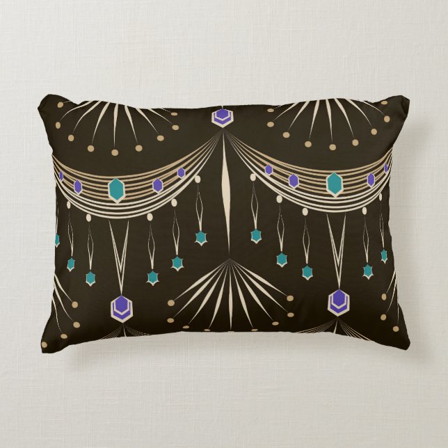 Antique lace, geometric seamless pattern. accent pillow (Front)