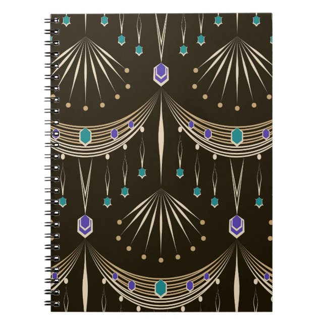 Antique lace, geometric seamless pattern. notebook (Front)