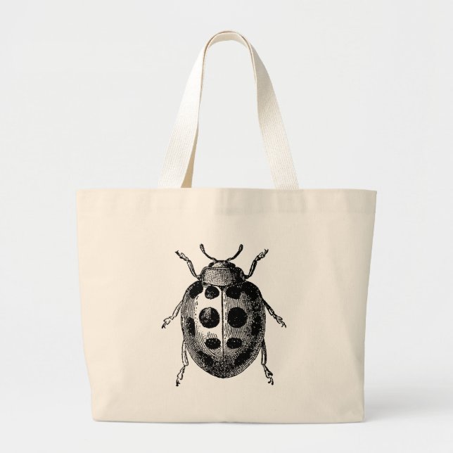 Antique Ladybug Insect on Tote Bag (Front)