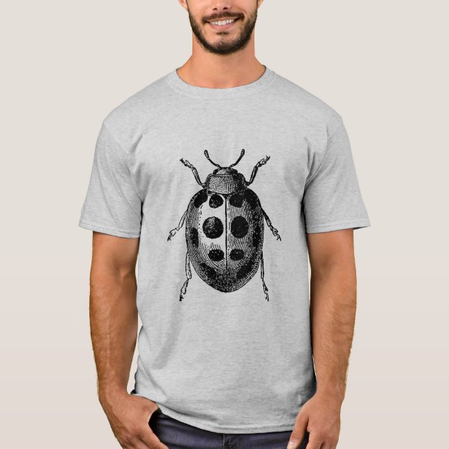 Antique Ladybug Insect  T-Shirt (Front)