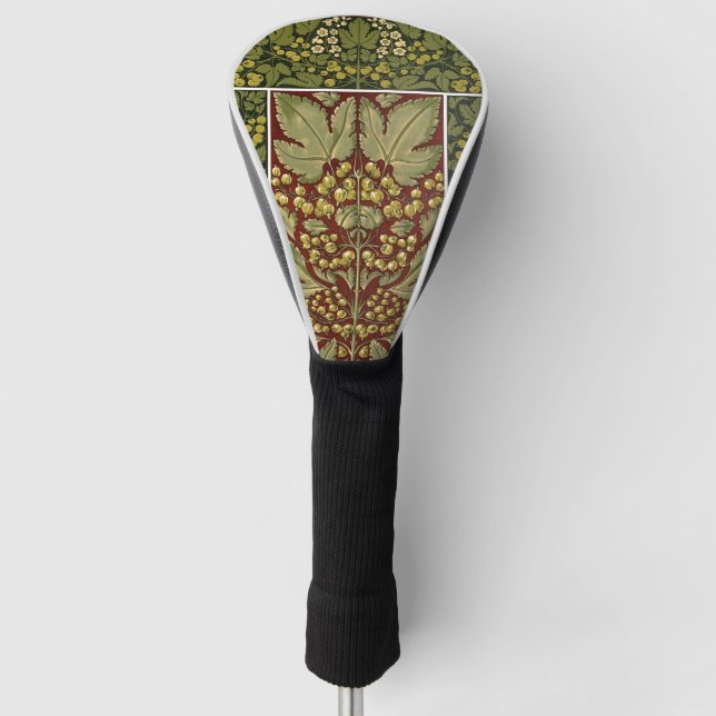 Antique Leaf Pattern Golf Head Cover (Front)