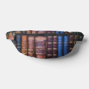 Antique Leather Book Spines Library Dark Academia Fanny Pack