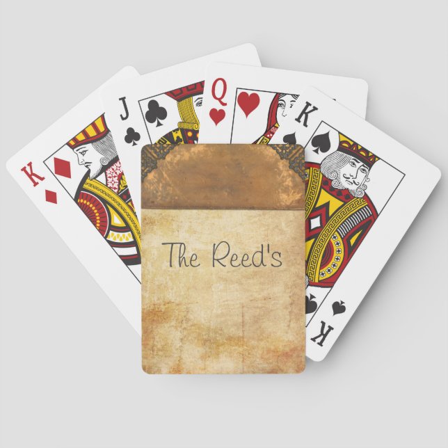 Antique Leather Playing Cards (Back)