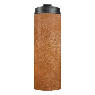 Antique Leather Texture, TANleather,texture,backgr Thermal Tumbler