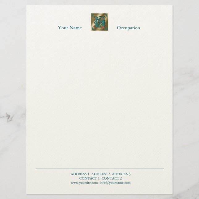 Antique Letter D - Letterhead (Front)