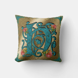 Antique Letter H - Pillow