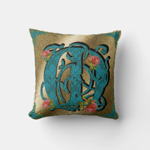 Antique Letter M - Pillow
