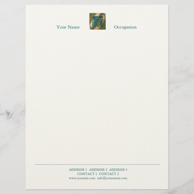 Antique Letter N - Letterhead (Front)