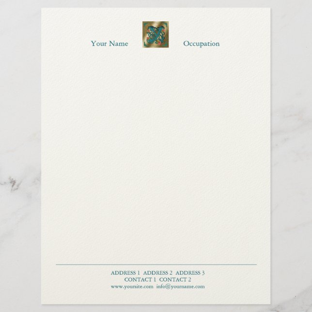 Antique Letter Y - Letterhead (Front)