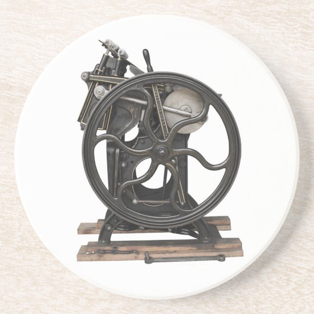 antique letterpress from 1901 coaster (Front)