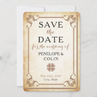 Antique Library Book Decorative Scrollwork