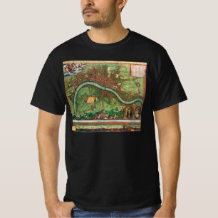 Antique London Street Map by Johannes de Ram, 1689 T-Shirt