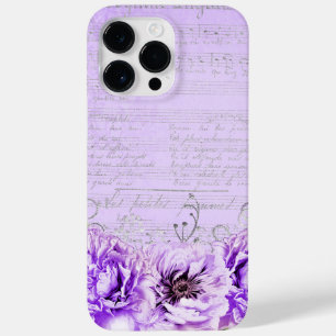 ANTIQUE LOOKING LAVENDER SCRIPT & FLOWERS Case-Mate iPhone 14 PRO MAX CASE