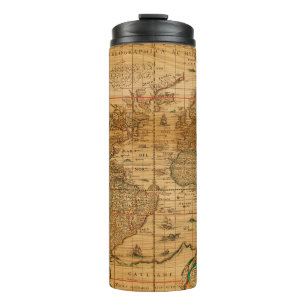Antique Looking Map Thermal Tumbler