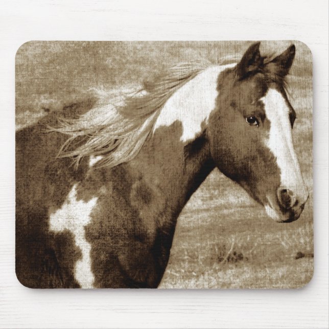Antique Looking Paint Mare Mouse Pad (Front)