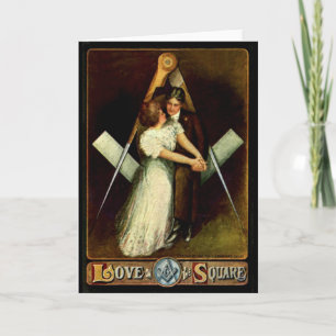 antique Love on The Square Masonic Valentine Cards
