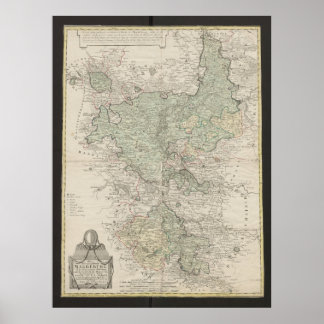Antique Magdeburg Map, Vintage German Cartography  Poster