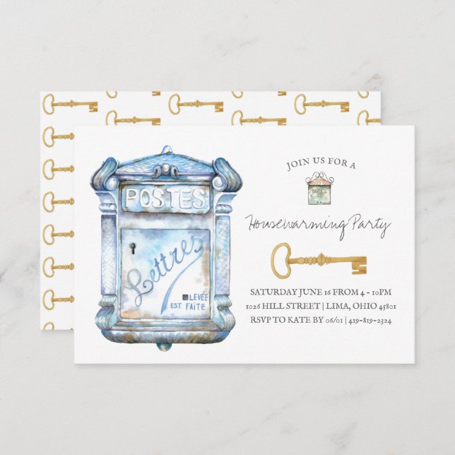 Antique Mailbox | Housewarming Invitation (Front/Back)