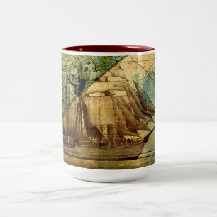 Antique Map - Coffee-, Tea Mug, Cup