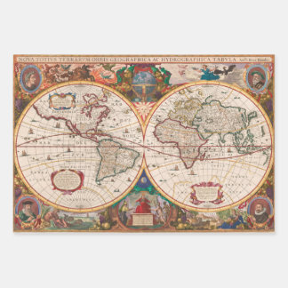 Antique Map Heavy Weight Decoupage Wrapping Paper 