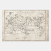 ANTIQUE MAP HEAVY WEIGHT DECOUPAGE WRAPPING PAPER SHEET (Front 2)