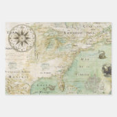 ANTIQUE MAP HEAVY WEIGHT DECOUPAGE WRAPPING PAPER SHEET (Front)