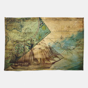 Antique Map - Kitchen Towel
