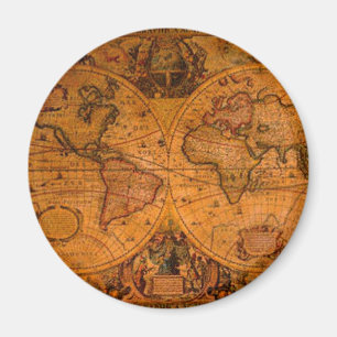 ANTIQUE MAP MAGNET