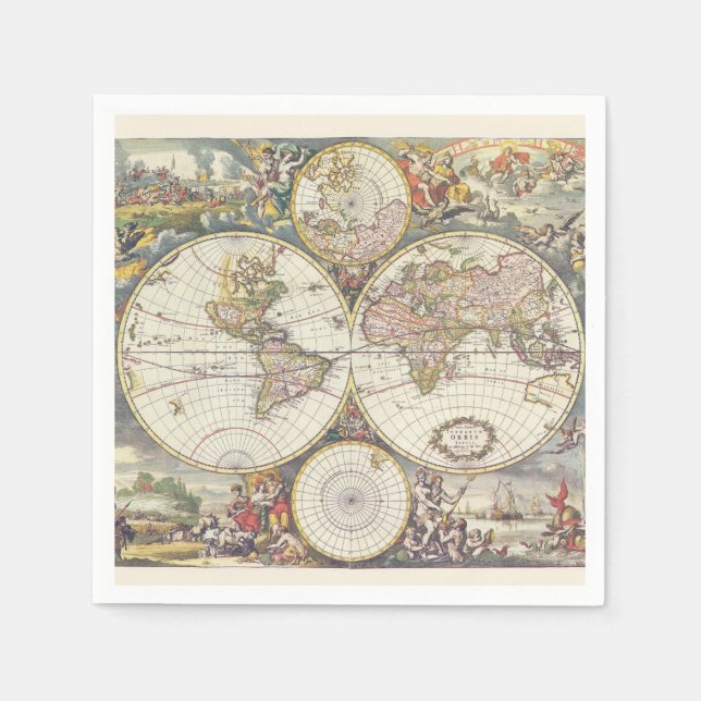 Antique Map Napkins (Front)