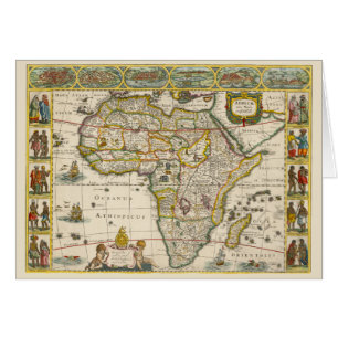 Antique Map of Africa by Hondius and Jansson