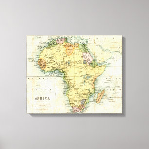 Antique map of Africa Canvas Print
