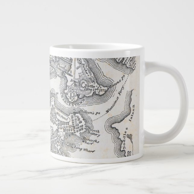 Antique Map of Boston | 1775-1776 Large Coffee Mug (Right)