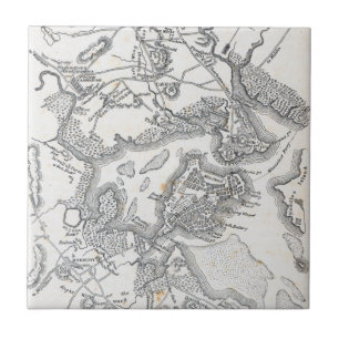 Antique Map of Boston   1775-1776 Tile