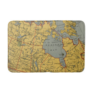 Antique Map of Canada Bath Mat