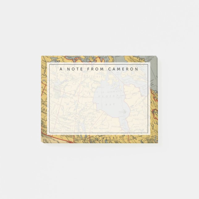 Antique Map of Canada Post-it Notes (Front)