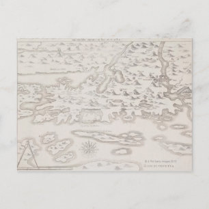 Antique Map of Croatia Postcard