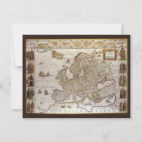 Antique Map of Europe by Willem Jansz Blaeu, c1617
