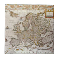 Antique Map of Europe by Willem Jansz Blaeu, c1617