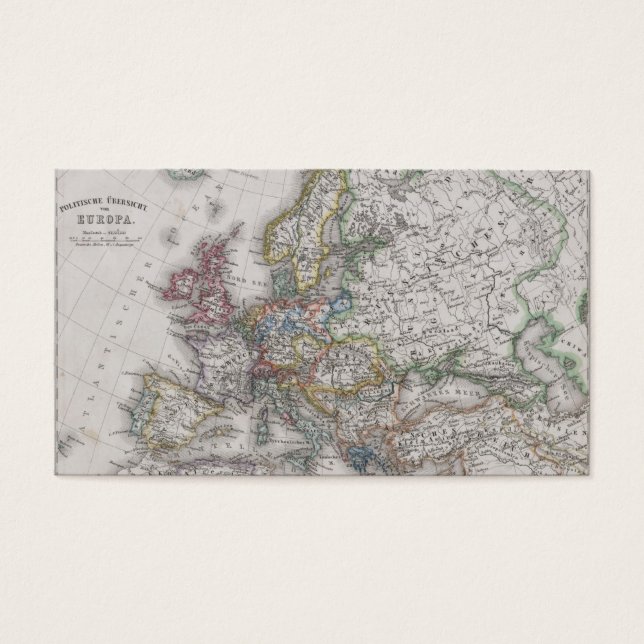 Antique Map of Europe circa 1862 (Front)