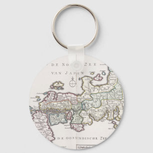 Antique Map of Japan   1769 Keychain