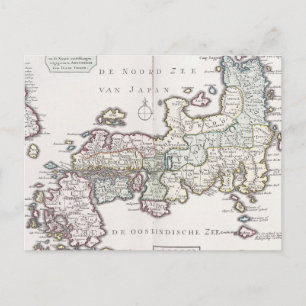 Antique Map of Japan 1769 Postcard